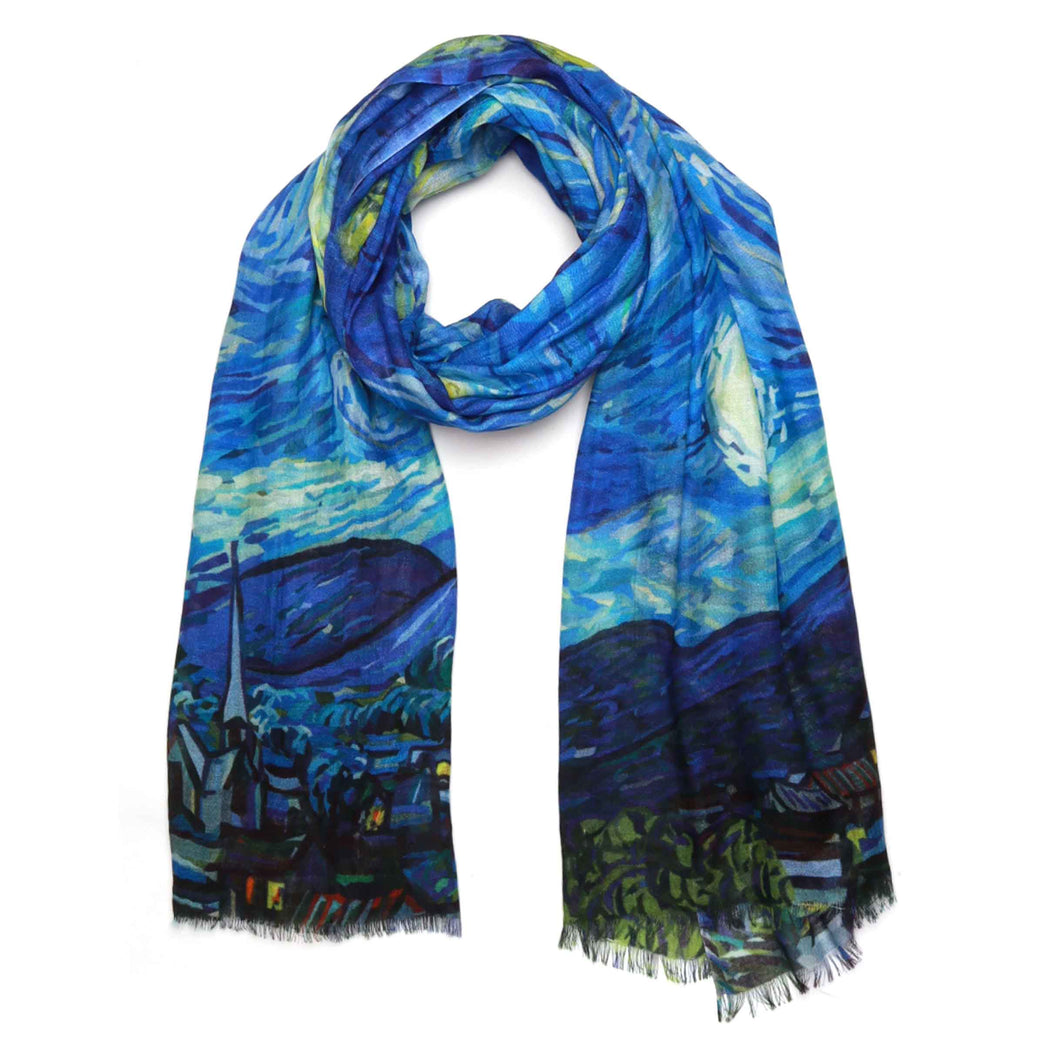 Starry Night Cotton/Modal Designer Scarf