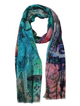 Load image into Gallery viewer, Dreamscape Collage ~ Cotton/Modal Wearable Art Scarf

