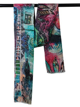 Load image into Gallery viewer, Dreamscape Collage ~ Cotton/Modal Wearable Art Scarf
