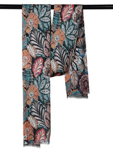 Load image into Gallery viewer, Vintage Botanical Tapestry ~ Cotton/Modal Wearable Art Scarf
