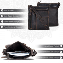 Load image into Gallery viewer, Greenwood Leather Lucy Ladies Cross Body Bag Lucy ~ Dark Brown
