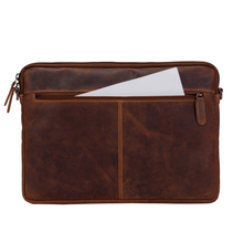 Load image into Gallery viewer, Greenwood Leather Montreal Laptop Bag 13" - 14" ~ Sandal
