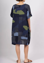 Load image into Gallery viewer, Colette Italian Made Linen Abstract Dress ~ Lilac
