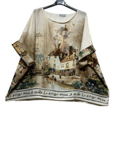 Load image into Gallery viewer, Colette Italian Made Linen Days of Old Blouse ~ Beige
