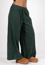 Load image into Gallery viewer, Colette Wide Leg Cotton Corduroy Trousers ~ Petrol Blue
