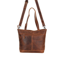 Load image into Gallery viewer, Greenwood Leather Rowan Shoulder &amp; Crossbody Tote Bag ~ Brown
