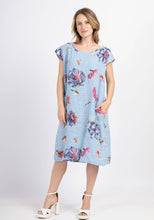 Load image into Gallery viewer, Colette Italian Made Linen Slim Fit Dress ~ Flora White
