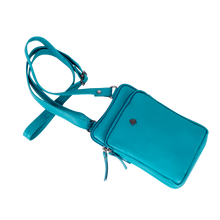 Load image into Gallery viewer, Greenwood Leather Gail Compact Crossbody Bag ~ Turquoise
