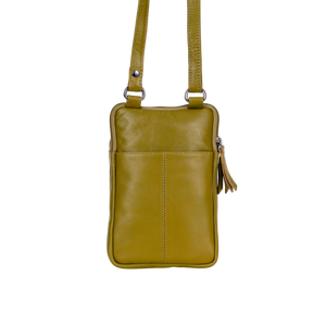 Greenwood Leather Gail Compact Crossbody Bag ~ Lime