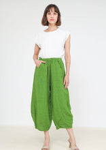Load image into Gallery viewer, Colette Plain Barrel Leg Linen Pants ~ Teal
