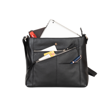 Load image into Gallery viewer, Greenwood Leather Willow Handbag ~ Classic Black
