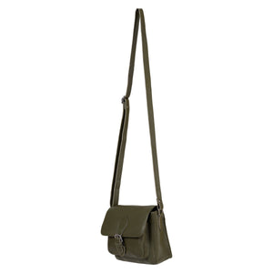 Greenwood Leather Julie Crossbody Satchel Bag ~ Olive Green