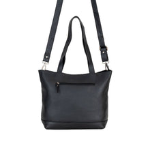 Load image into Gallery viewer, Greenwood Leather Rowan Shoulder &amp; Crossbody Tote Bag ~ Black
