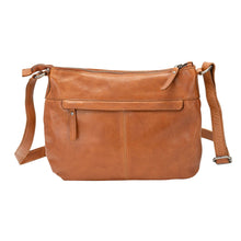 Load image into Gallery viewer, Greenwood Leather Winslow Vintage Woven Shoulder Bag ~ Cognac
