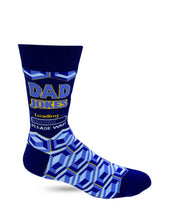 Load image into Gallery viewer, Dad Jokes Loading... Please Wait ~ Mens Crew Socks by Fazdaz
