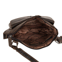 Load image into Gallery viewer, Greenwood Leather Rotorua Cross Body Bag ~ Chocolate
