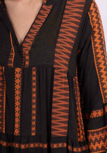 Load image into Gallery viewer, Colette Cotton Stripe Dress ~ Brown/Rust
