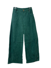 Load image into Gallery viewer, Colette Plain Barrel Leg Corduroy Pants v2 ~ Dark Green

