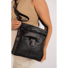 Load image into Gallery viewer, Greenwood Leather Bianca Cross Body Bag ~ Black
