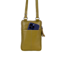 Load image into Gallery viewer, Greenwood Leather Gail Compact Crossbody Bag ~ Lime
