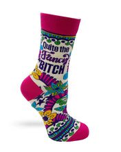 Load image into Gallery viewer, Quite The Fancy Bitch ~ Women&#39;s Crew Socks by FabDaz
