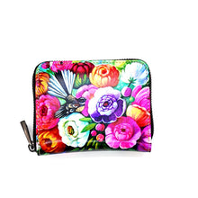 Load image into Gallery viewer, Irina Velman Piwakawaka (Fantail) &amp; Flowers ~ Small Wallet
