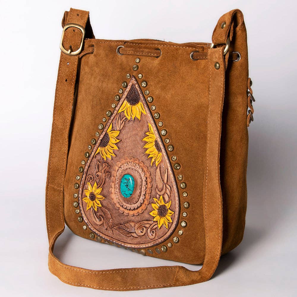 Western Leather Messenger Bag ~ Lucy