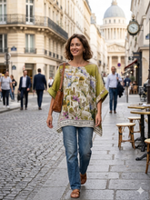 Load image into Gallery viewer, Colette Italian Made Linen Santorini Blouse ~ Bordeaux
