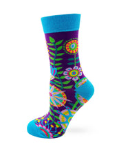 Load image into Gallery viewer, Funky Floral ~ Women&#39;s Crew Socks by FabDaz
