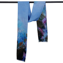 Load image into Gallery viewer, Blue Hydrangea Cotton/Modal Designer Scarf
