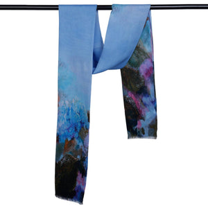 Blue Hydrangea Cotton/Modal Designer Scarf