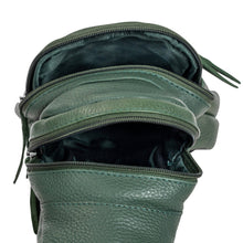 Load image into Gallery viewer, Greenwood Leather Summit Sling Backpack ~ Green
