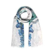 Load image into Gallery viewer, Irises Cotton/Modal Designer Scarf
