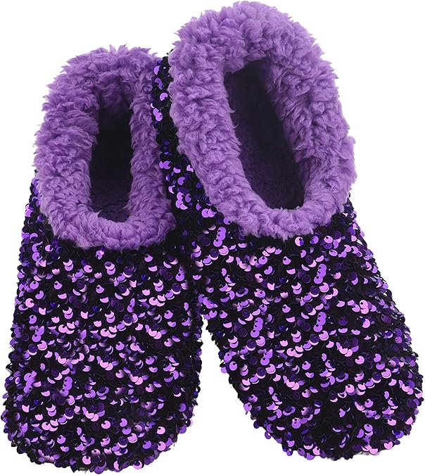 Slumbies® Cosy Women's Slippers ~ Sequin Glam Purple – Jenoa NZ