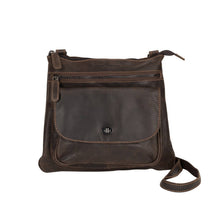 Load image into Gallery viewer, Greenwood Leather Rotorua Cross Body Bag ~ Chocolate
