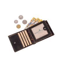Load image into Gallery viewer, Greenwood Leather Mason Men&#39;s Wallet w/Coin Pocket ~ Brown
