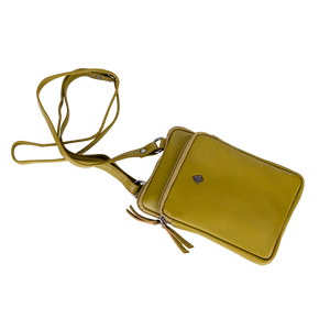 Greenwood Leather Gail Compact Crossbody Bag ~ Lime