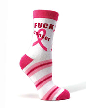 Load image into Gallery viewer, F**k Cancer ~ Women&#39;s Crew Socks by FabDaz
