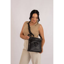 Load image into Gallery viewer, Greenwood Leather Bianca Cross Body Bag ~ Black
