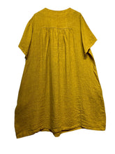 Load image into Gallery viewer, Colette Plain Heavy Linen Dress ~ Royal Blue
