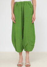Load image into Gallery viewer, Colette Plain Barrel Leg Linen Pants ~ Teal
