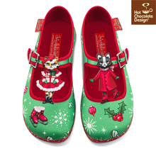 Load image into Gallery viewer, Kitty Christmas (w/Glitter Sole) Sz 35 ONLY
