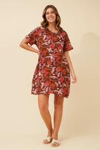 Load image into Gallery viewer, Caroline Morgan Viscose Print Dress ~ Rosewood
