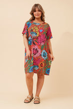 Load image into Gallery viewer, Caroline Morgan Earthstone Shift Dress ~ Red
