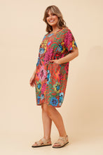 Load image into Gallery viewer, Caroline Morgan Earthstone Shift Dress ~ Red
