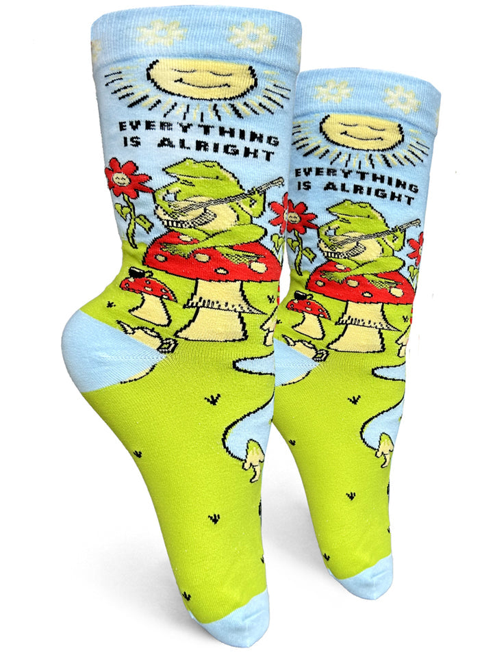 Everything is Alright ~ Women's Crew Socks by Groovy Things