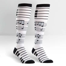 Load image into Gallery viewer, STRETCH-IT™ Footnotes - Wide Calf Knee Highs by Sock it to Me
