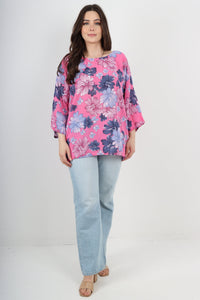 Italian Cotton Top 'Maisy' Fuschia Sz 8-18