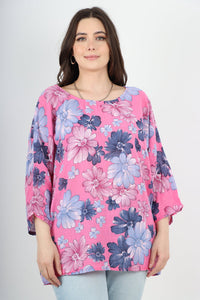 Italian Cotton Top 'Maisy' Fuschia Sz 8-18