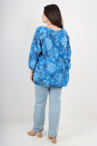 Italian Cotton Top 'Maisy' Royal Blue Sz 8-18